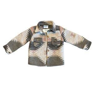 NWT Shea Baby Aztec Southwestern Print Shacket Jacket Size 4T Western